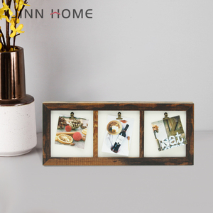 Thủ Công Bằng Gỗ Tự Nhiên Ảnh Tranh Hiển Thị 3 Mở Dọc Ba Hình Ảnh Khung Ảnh - Product Image 6