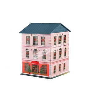 Special Shape 3 Layers Custom Printed Chocolate Candy Packaging Hard Matte Cardboard Paper House Gift Box