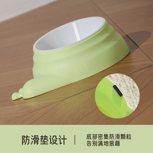 Nouveau style original, bol simple en acier inoxydable pour animaux de compagnie, gamelle pour chat, antidérapante, protection du cou, gamelle anti-renversement pour chien - Product Image 5