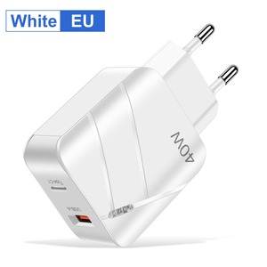 40W 2 PD QC Fast Charger 2 Port <b>5V</b> 3A USB C Type C Phone Charger Wall Quick Travel Charger Adaptor for Mobile - Product Image 2