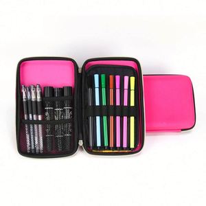 Boîte à crayons en métal rose de haute qualité, mignonne, pour enfants, avec fermeture éclair, en EVA rigide, pour l'école, le bureau, les voyages - Product Image 6