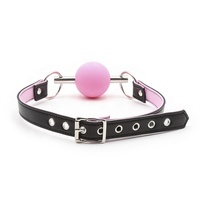 Vente chaude Adulte SM Bondage Gear Bouche Ball Gag avec bracelet en cuir PU fétiche Couple retenue jouets