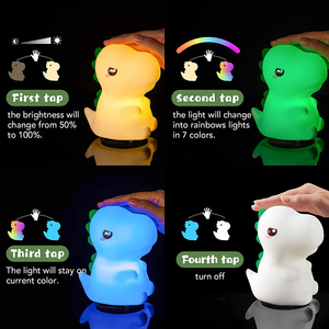 Cadeau de rentrée scolaire : Nouvelle lampe de nuit LED USB Hartlong à intensité variable, lampe en silicone créative de type interrupteur, lumières pour enfants originales - Product Image 4