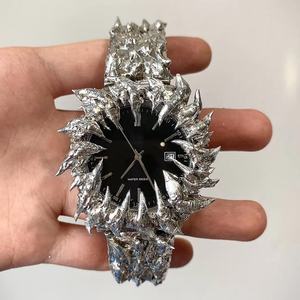 Reloj de Pulsera Personalizado de Acero Inoxidable con Esfera de Alabastro, Movimiento de Cuarzo, para Hombre y Mujer, Decoración Gótica con Puntas de Estaño Soldado - Product Image 1