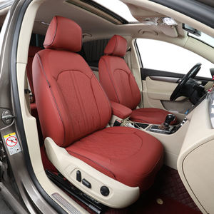 Vente en gros, vente chaude, housses de siège de voiture en cuir rouge pour <span class=keywords><strong>Volkswagen</strong></span> Magotan <span class=keywords><strong>Tiguan</strong></span>, ensemble complet, toutes saisons - Product Image 1