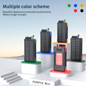 Cargador de Batería de Polímero de Litio de 20000 mAh con Doble USB y Luz LED, Banco de Energía Solar Inalámbrico Portátil a Prueba de Agua con <span class=keywords><strong>Carga</strong></span> Rápida de 15 W - Product Image 2