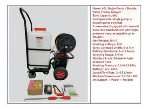 Large Capacity Wheeled <b>Sprayer</b> 60L 75L 105L 160L Electric Diesel Gasoline High Pressure Agricultural Spray Machine Farm Orchard - Product Image 2