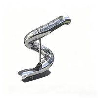 Toboggan en spirale en acier inoxydable 304 personnalisé pour aire de jeux extérieure commerciale pour enfants, tube en spirale, OEM ODM