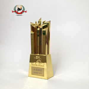 <span class=keywords><strong>Modelo</strong></span> de Edificio de Estructura de Acero Personalizado, Recuerdo Metálico, Trofeos Decorativos Dorados con Acabado Fundido - Product Image 4