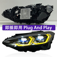 JY - Luces LED Personalizadas de 12 V para Automóviles y Señales de Giro para BMW Serie 4 G22 G82 (2021-2024), Amarillo/Blanco/Ámbar, Conexión Plug and Play, Faro Delantero G22