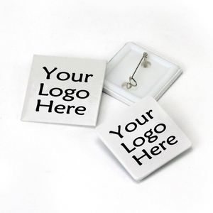 Premium Quality Printing Pin Plastic Back Custom Square <b>Button</b> <b>Badge</b> - Product Image 3