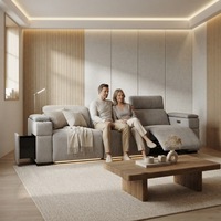 Modernes Stoff-Elektro-Relaxsofa mit Ausziehfunktion Holzrahmen 3-Sitzer für Wohnmöbel