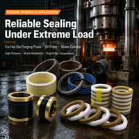 Jeu de joints Chevron et V-Ring multi-lèvres renforcés en aramide, Kevlar et PTFE Dlseals pour cylindre hydraulique de forgeage