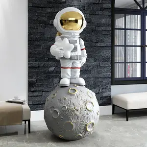 Ukuran Hidup Desain Baru Seni Serat Kaca Patung Astronot Resin Patung Astronot untuk Dijual