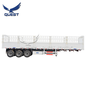 Trang trại điện 3 trục 60 tấn skd ckd giao thông vận tải hàng hóa hoặc chăn nuôi hàng rào bán Trailer xe tải Trailer cho bán - Product Image 4