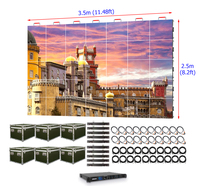 Outdoor Vollfarbige LED-Videowand P2.604 Außen-LED-Bühnenhintergrund 2,6mm Miet-LED-Wandpanel 3,5m X 2,5m