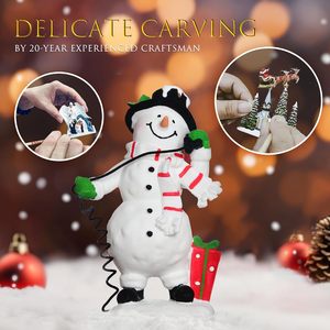 Nouvelle Lampe à Vent de Noël LED, Cabine Téléphonique Rétro Européenne, Veilleuse, Décoration Bonhomme de Neige pour Personnes Âgées, en Plastique Remplissable d'Eau - Product Image 6