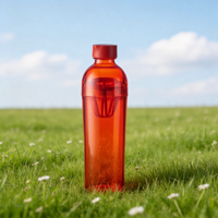 Bouteilles transparentes Longstar 500 ml en PC avec couvercle, résistantes à l'ébullition, anti-fuite, écologiques, réutilisables, pour boire directement, minimalistes, pour la gym et les voyages