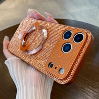 Coques magnétiques entièrement ornées de diamants pour iPhone 17 Pro Max, étui scintillant et orné de pierres pour iPhone 16 Pro Max, 15 Pro, 14 Pro, 13