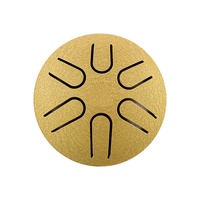 3 Inch 6 Notes Mini Steel Tongue Drum Pocket Drum for Beginners Kids Portable Meditation Instrument with Mallet
