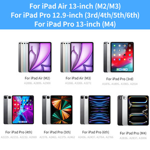 Funda de teclado giratoria para iPad Air de 13 pulgadas 6th/7th para iPad Pro de 12,9 pulgadas 2018/2020/2021/2022 con trackpad multitáctil - Product Image 6