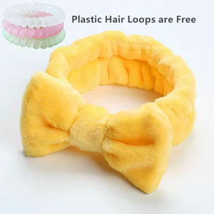 Diadema de Felpa Coral con Lazo de Leopardo/Puntos Multicolor para Mujer - Estilo Europeo y Americano para Bodas y Viajes - Product Image 4