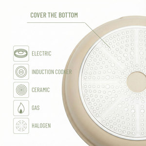 E-TOP Ensemble complet de batterie de cuisine professionnelle de qualité supérieure pour la maison, en céramique, avec casseroles et poêles antiadhésives, ustensiles de cuisson avec poignées - Product Image 6