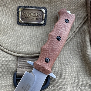 <span class=keywords><strong>Coltello</strong></span> Tattico Personalizzabile Y8 con Manico in Micarta Effetto Lino e Lama in Acciaio Inossidabile per <span class=keywords><strong>Bushcraft</strong></span> - Product Image 3