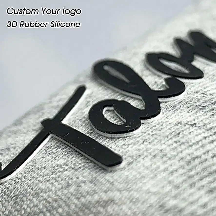 T-shirt personnalisé transfert de chaleur gaufré imprimé thermique 3d logo épais étiquette en caoutchouc silicone vêtements vêtement autocollant T-shirt pour hommes
