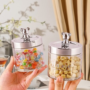 450mL Fabricante al por mayor Vidrio Almacenamiento de alimentos Tarro de vidrio Botella Cocina Recipiente de vidrio transparente para cereales y galletas Galleta - Product Image 1