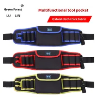 Sac de ceinture multifonctionnel en tissu Oxford imperméable à fermeture éclair Green Forest pour électricien, vente en gros du fabricant, modèle TB002
