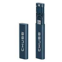 Boîte de rangement pour câbles créative 6 en 1, multifonction, adaptateur type C micro USB, kit de câbles de charge portable
