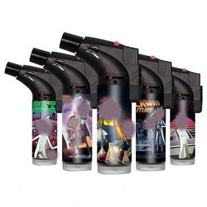 Techno, venta al por mayor, gran oferta, logotipos personalizados, Gas, envío rápido, Encendedor, recargable, barato, encendedor inclinado para exteriores - Product Image 1