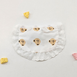 Cute floral bibs for pet cats and dogs, decorative items for poodles, <b>teddy</b> <b>bears</b>, and <b>small</b> dogs; adjustable drool bibs. - Product Image 2
