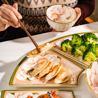 Service de vaisselle en céramique Camélia Nordique – Assiettes et plateaux pour le réveillon du Nouvel An, idéal pour les occasions spéciales, les réunions et les fêtes