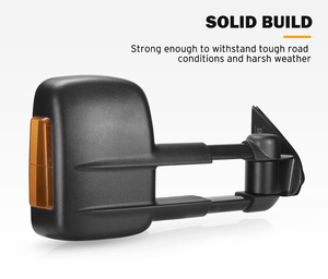 Negro par caravana coche extensible remolque espejos para Holden Rodeo 2003-2008 - Product Image 3