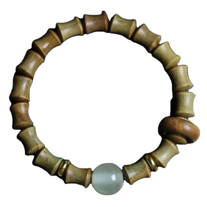 Chaîne de main en bois de santal vert pour hommes et femmes, ornements de chapelet, bracelet, bijoux