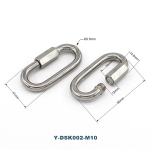 Boucle de connexion à verrouillage manuel à lien <span class=keywords><strong>rapide</strong></span> Anneau en acier inoxydable Mousqueton Clip Crochet de matériel d'<span class=keywords><strong>escalade</strong></span> en laiton et en fer - Product Image 2