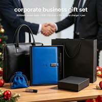 Cadeau d'entreprise, agenda intelligent, batterie externe 8000 mAh, bloc-notes avec chargeur sans fil, ensemble de stylos, pour logo personnalisé d'entreprise, ensemble de cadeaux de bureau