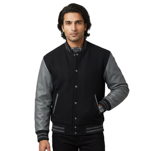Veste universitaire Letterman pour homme, la plus vendue, de haute qualité, personnalisée, en toile de laine, à col montant, respirante et à séchage rapide, pour l'automne - Product Image 1