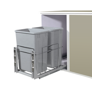 Organisateur de cuisine en plastique moderne Poubelle sous l'évier Poubelle à tirette coulissante Poubelle intégrée - Product Image 2