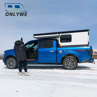 ONLYWE Caravane de luxe autotractée 4x4, camping-car autoalimenté pour camping et utilisation sur camion, camping-car pour véhicule