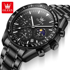 OLEVS-Montre chronographe à quartz pour homme, montre-bracelet en acier inoxydable étanche, calendrier, 3618 - Product Image 1