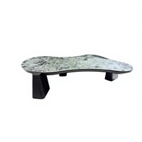 Ensemble de tables basses gigognes scandinaves raffinées, design rectangulaire en MDF noir avec table d'appoint carrée, finition polie pour intérieur urbain