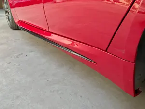 Pour <span class=keywords><strong>Alfa</strong></span> Romeo <span class=keywords><strong>Giulia</strong></span>, ajustement parfait, jupes latérales en fibre de carbone sèche, style trèfle à quatre feuilles, seuils latéraux - Product Image 5