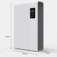 Purificateur d'air mural à double moteur, grande capacité, filtre à air H13, élimination de la poussière, pour chambre à coucher
