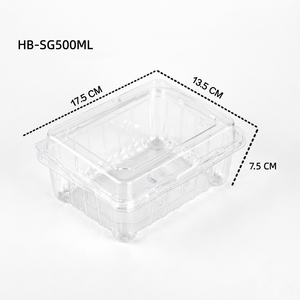 Envases de Plástico Transparente Desechables Personalizados Tipo Clamshell para Alimentos, Cajas para Empacar Cerezas y Frutas - Product Image 2