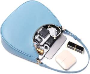 กระเป๋าถือสะพายไหล่หนังวีแกนลายลูกกวาดกันน้ำสำหรับผู้หญิง น่ารัก สไตล์โฮโบ พร้อมซิปปิด - Product Image 5