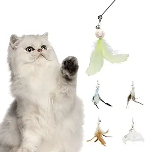 阳光娃娃互动宠物玩具挑逗带羽毛的猫棒鼓励运动和嬉戏猫玩具