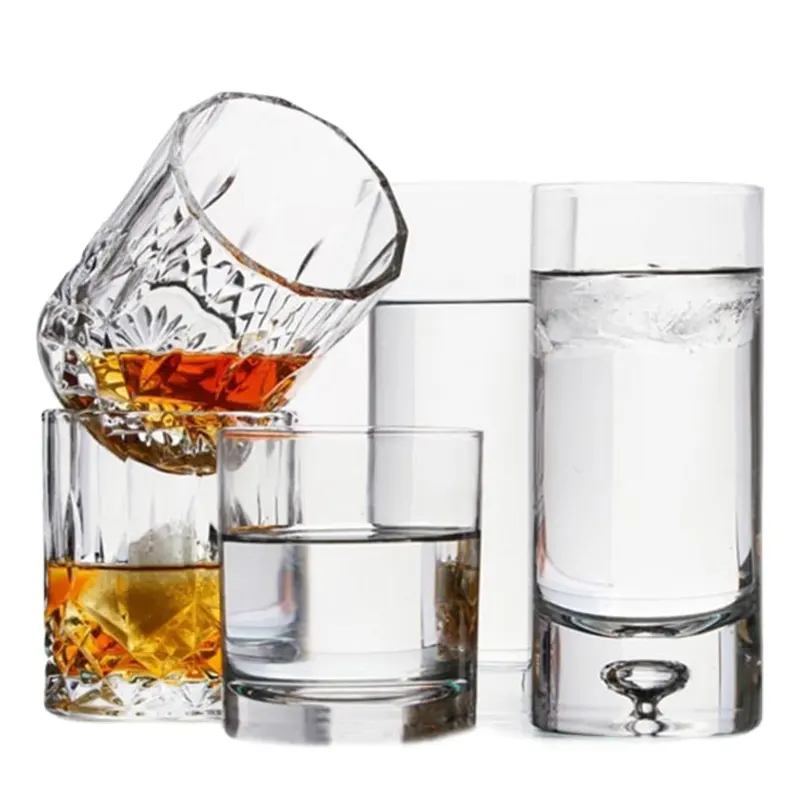 Bicchiere da whisky con base pesante in cristallo senza piombo personalizzato Sanzo